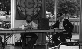 Photograph taken at a CBC radio broadcast at the Dalhousie Arts Centre
