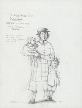 Costume design for mother and two children