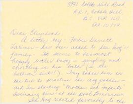 Correspondence between Elisabeth Mann Borgese and Judy and Tony Latimer