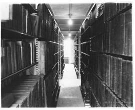 Photograph of the stacks in the Macdonald library