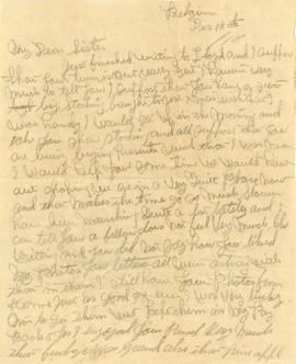 Letter from Weldon Morash to his sister Gertrude dated 18 December 1918