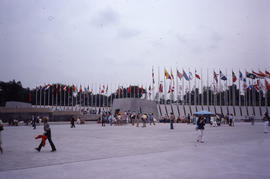 Photograph of the plaza outside the stadium