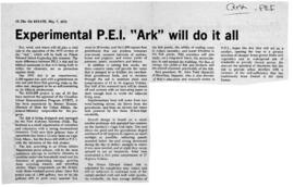 Experimental P.E.I. "Ark" will do it all : [clipping]