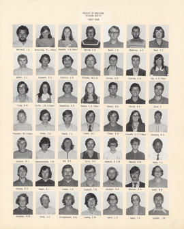 Composite photograph of the Faculty of Medicine - First Year Class, 1972-1973 (Amirault to Lorimer)