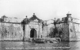Gate of San Fernando castle in Cartagena, Columbia
