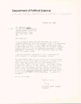 Correspondence between Maurice Strong of the International Development Research Centre and Elisab...