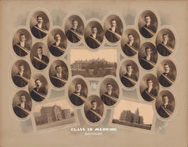 Photographic collage of the Dalhousie Univeristy Faculty of Medicine class of 1902