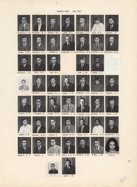 Composite photograph of the Faculty of Medicine - Fourth Year Class, 1971-1972 (Anderson to Leger)