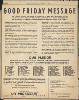 Good Friday Message from the Ministerial Action Committee of The Protestant : [poster]