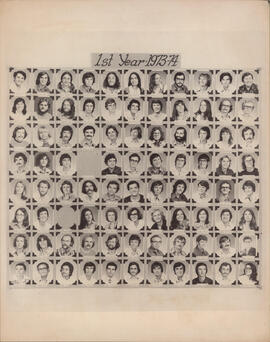 Photograph of Faculty of Law first year class of 1973-74