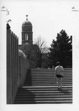 Photograph of the staircase between the Killam Library and the Arts & Administration Building