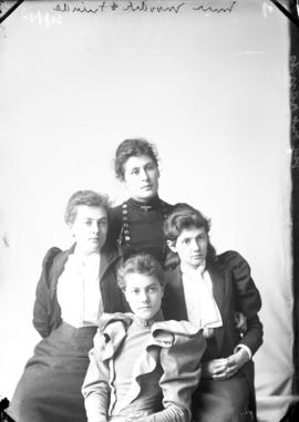 Photograph of Miss Moodie and unknown individuals