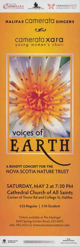 Voices of earth : a benefit concert for the Nova Scotia Nature Trust : [poster]