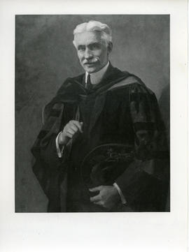 Photograph of a painting of Dr. Arthur Stanley MacKenzie