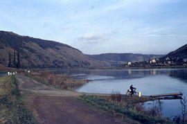 Photograph of the Mosel River with walking path
