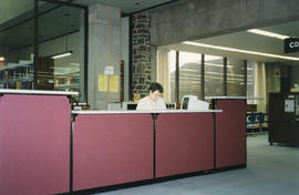 Photograph of the Reference Desk at the Killam Memorial Library, Dalhousie University