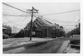 Photograph of before the telephone and power plant collapses in Summerside Prince Edward Island
