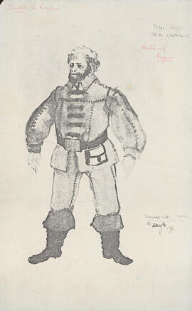 Photocopy of costume design for Sea Captain