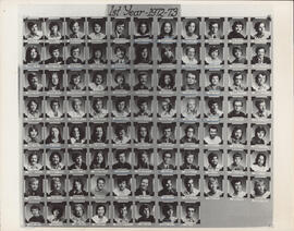 Photograph of Faculty of Law first year class of 1972-1973