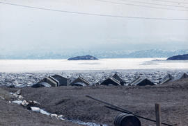 Photograph of several small buildings in Frobisher Bay, Northwest Territories