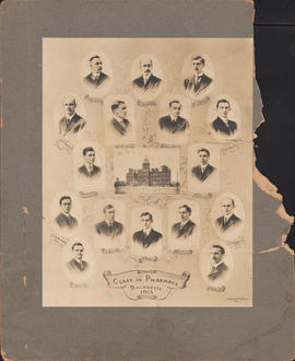 Composite photograph of the Dalhousie University class in pharmacy of 1915