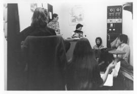 Photograph of a meeting for a course in Community Psychology