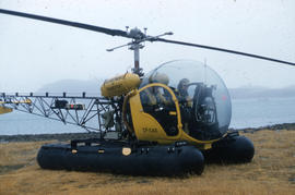 Photograph of a helicopter from the Department of Transportation