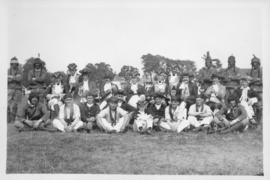 Photograph of a group of historical reenactors