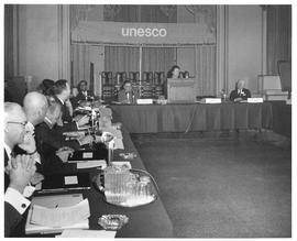 Photograph of a meeting of the Canadian commission to UNESCO