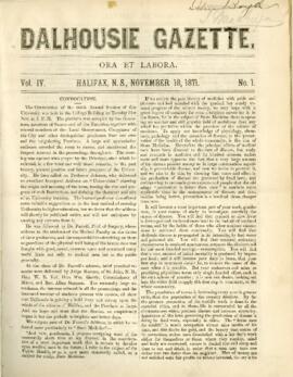 Dalhousie Gazette, Volume 4, Issue 1