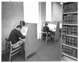 Photograph of students working at desks in the Sir James Dunn Law Library