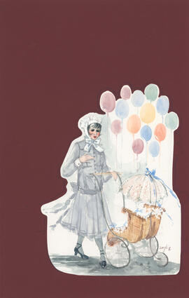 Costume design for woman with stroller