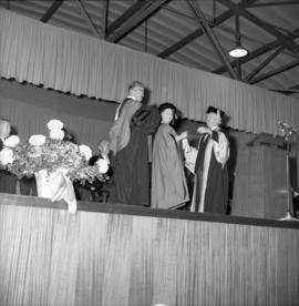 Photograph of the Queen Mother receiving an honorary degree