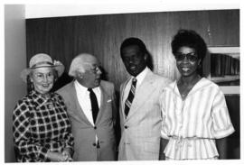 Photograph of Dr. and Mrs. Hicks with Mr. and Mrs. Stanley L. Taylor