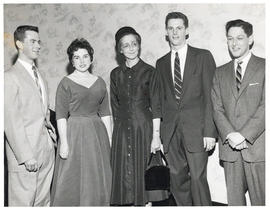 Photograph of Lady Dunn with students