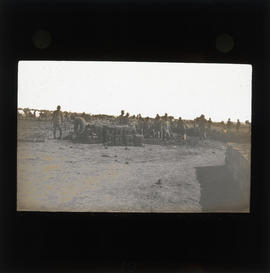 Photograph of unidentified soldiers at camp