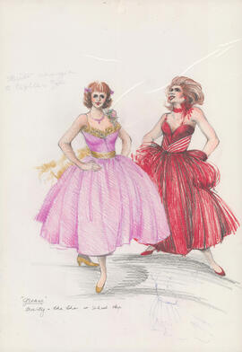 Costume design for Marty and Cha Cha at school hop