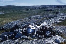 Photograph of an Inuit grave in old Fort Chimo, Quebec