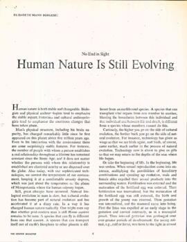 No end in sight : human nature is still evolving by Elisabeth Mann Borgese