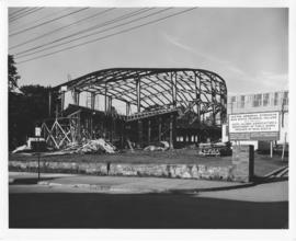 Photograph of the F. H. Sexton Memorial Gymnasium construction