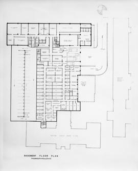 Drawing of the layout of the basement of the Sir Charles Tupper Medical Building
