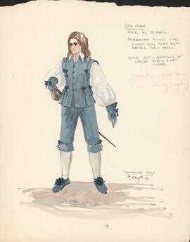Costume design for Viola as Cesario