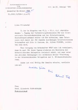 Correspondence with Helmut Türk