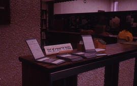 Photograph of the W.K. Kellogg Health Science Library reserve book catalogues