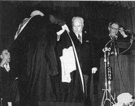 Photograph of the installation of Henry Hicks as president of Dalhousie University