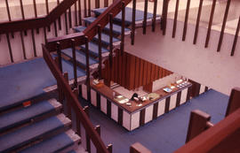 Photograph of the W.K. Kellogg Health Science Library staircase