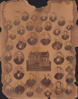 Photographic collage of the Halifax Medical College faculty and class