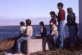 Photograph of Bill Freedman and others at Brier Island, Nova Scotia