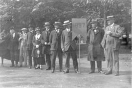 Photograph of members of the class of 1897 at a Dalhousie alumni procession