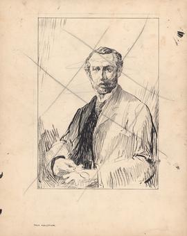 Unfinished Arthur Lismer portrait of James Gordon MacGregor commissioned for One hundred years of...